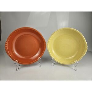 Vtg Set Of 2 Ceramic Mid Century Modern Serving Dishes 1)Caliente & 1)Unmarked